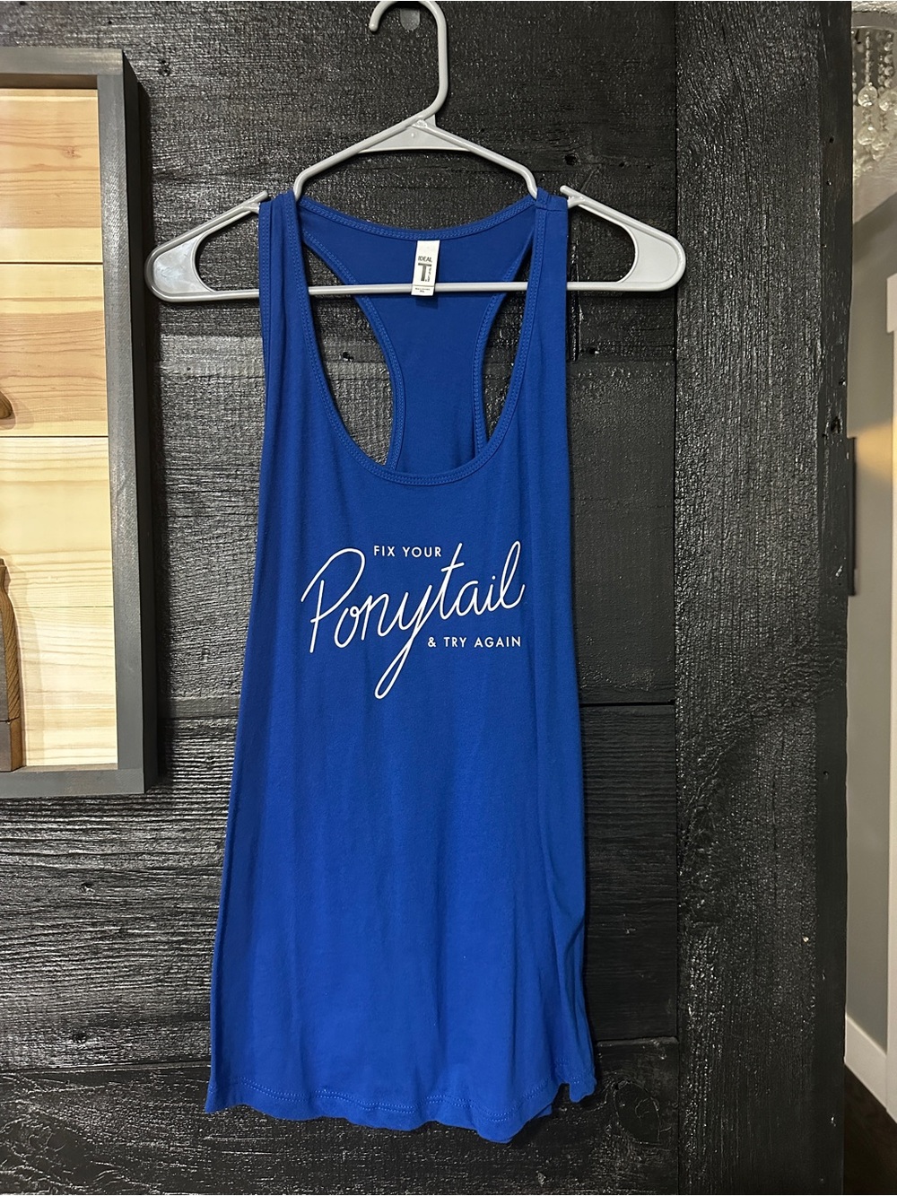 Ideal T by Next Level Blue Racer Back Tank - XL